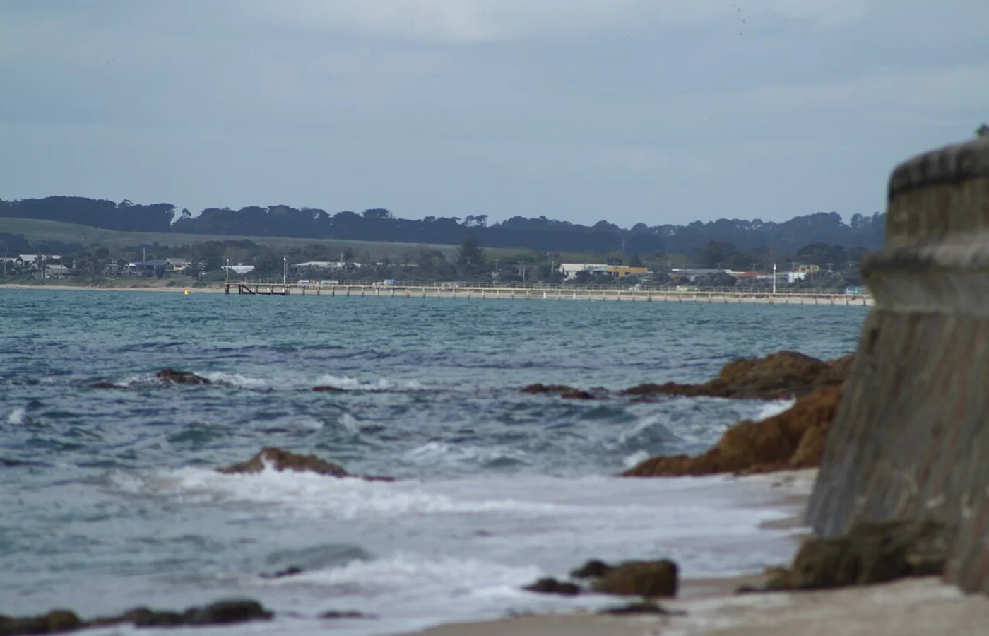 Dromana Pier from McCrae, Port Phillip Bay - Dromana Hotel